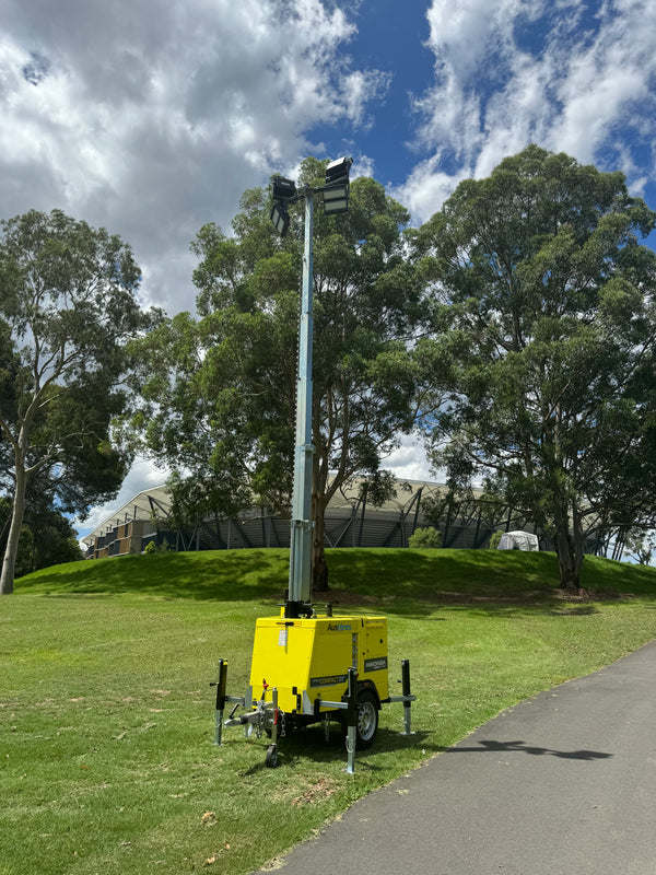 Diesel Towable Lighting Tower w/Power Outlets - Himoinsa Apollo
