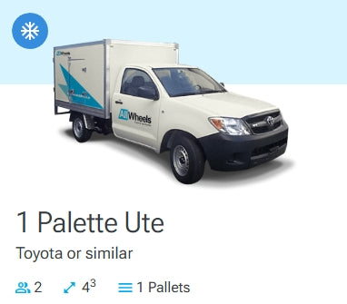 Refrigerated Ute Hire - 1 Pallet