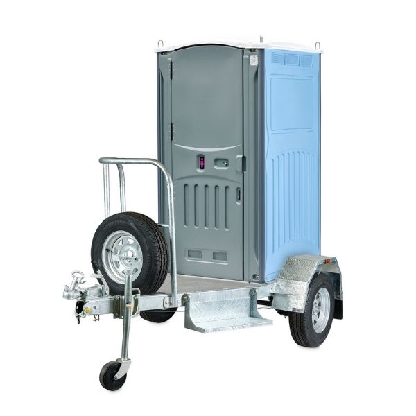 Single Portable Toilet on Towable Trailer